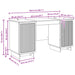 Birou Stejar fumuriu Lemn prelucrat 142,5 x 50 x 75 cm - WALTI WALTI