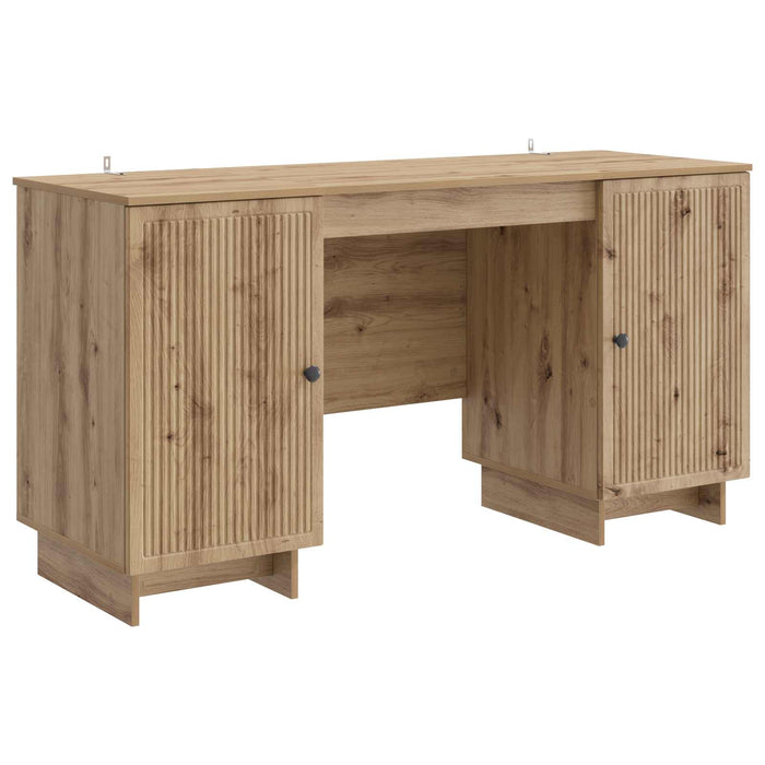 Birou Stejar Artizanal Lemn prelucrat 142,5 x 50 x 75 cm - WALTI WALTI