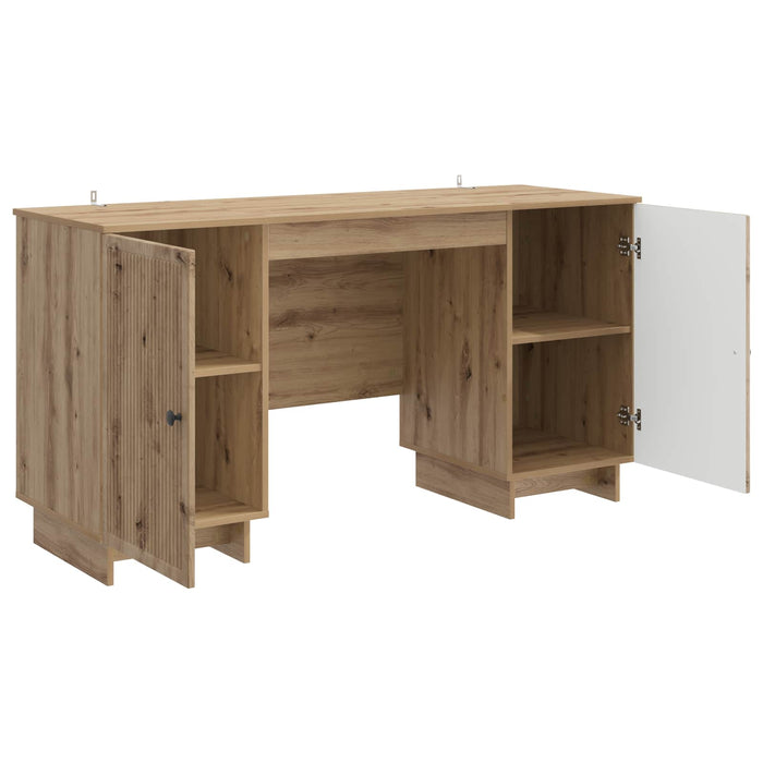 Birou Stejar Artizanal Lemn prelucrat 142,5 x 50 x 75 cm - WALTI WALTI
