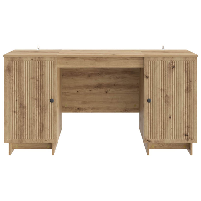 Birou Stejar Artizanal Lemn prelucrat 142,5 x 50 x 75 cm - WALTI WALTI