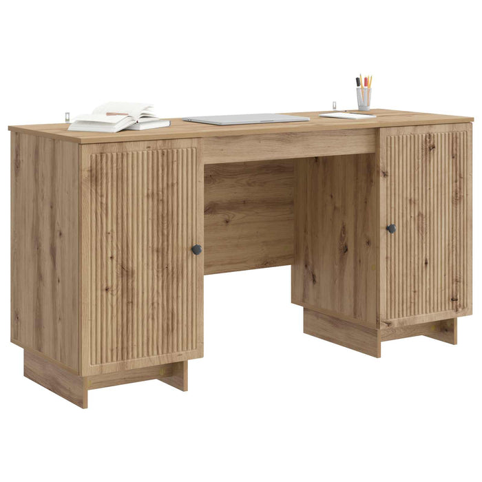 Birou Stejar Artizanal Lemn prelucrat 142,5 x 50 x 75 cm - WALTI WALTI