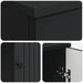 Birou cu raft cu ușă Negru 142,5 x 50 x 75 cm Lemn prelucrat - WALTI WALTI