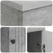 Birou cu raft Gri Beton 142,5 x 50 x 75 cm Lemn prelucrat - WALTI WALTI