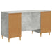 Birou cu raft Gri Beton 142,5 x 50 x 75 cm Lemn prelucrat - WALTI WALTI