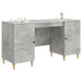 Birou cu raft Gri Beton 142,5 x 50 x 75 cm Lemn prelucrat - WALTI WALTI