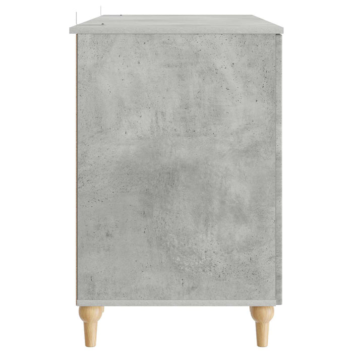 Birou cu raft Gri Beton 142,5 x 50 x 75 cm Lemn prelucrat - WALTI WALTI