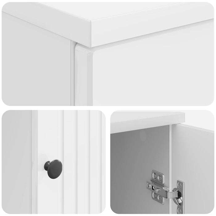 Birou cu raft Alb Lucios 142,5 x 50 x 75 cm Lemn prelucrat - WALTI WALTI
