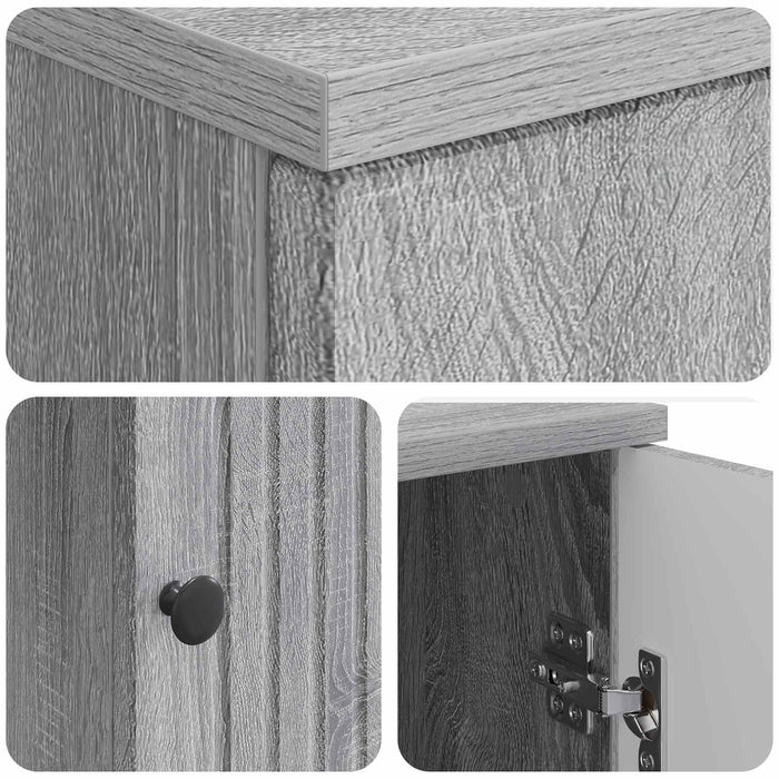 Birou cu raft Sonoma gri 142,5 x 50 x 75 cm Lemn prelucrat - WALTI WALTI