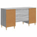Birou cu raft Sonoma gri 142,5 x 50 x 75 cm Lemn prelucrat - WALTI WALTI