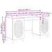 Birou cu raft Sonoma gri 142,5 x 50 x 75 cm Lemn prelucrat - WALTI WALTI