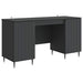 Birou cu raft cu ușă Negru 142,5 x 50 x 75 cm Lemn prelucrat - WALTI WALTI
