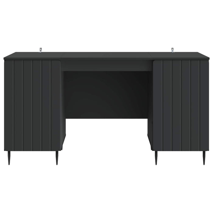Birou cu raft cu ușă Negru 142,5 x 50 x 75 cm Lemn prelucrat - WALTI WALTI