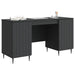 Birou cu raft cu ușă Negru 142,5 x 50 x 75 cm Lemn prelucrat - WALTI WALTI