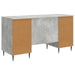 Birou cu raft Gri Beton 142,5 x 50 x 75 cm Lemn prelucrat - WALTI WALTI