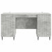 Birou cu raft Gri Beton 142,5 x 50 x 75 cm Lemn prelucrat - WALTI WALTI