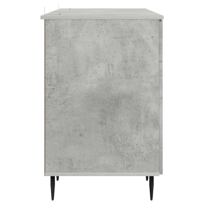 Birou cu raft Gri Beton 142,5 x 50 x 75 cm Lemn prelucrat - WALTI WALTI
