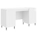 Birou Alb foarte lucios 142,5 x 50 x 75 cm Lemn prelucrat - WALTI WALTI