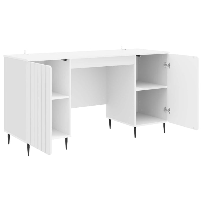 Birou Alb foarte lucios 142,5 x 50 x 75 cm Lemn prelucrat - WALTI WALTI
