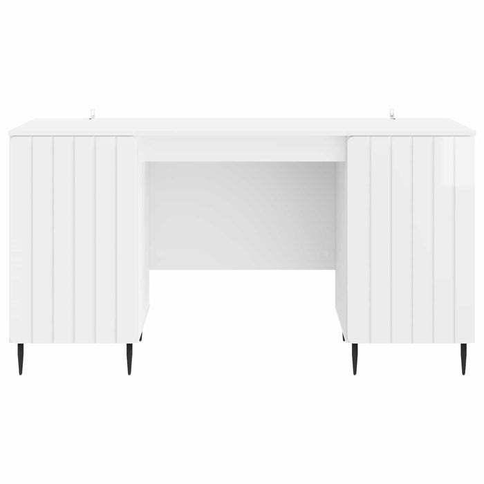 Birou Alb foarte lucios 142,5 x 50 x 75 cm Lemn prelucrat - WALTI WALTI
