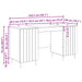 Birou Alb foarte lucios 142,5 x 50 x 75 cm Lemn prelucrat - WALTI WALTI