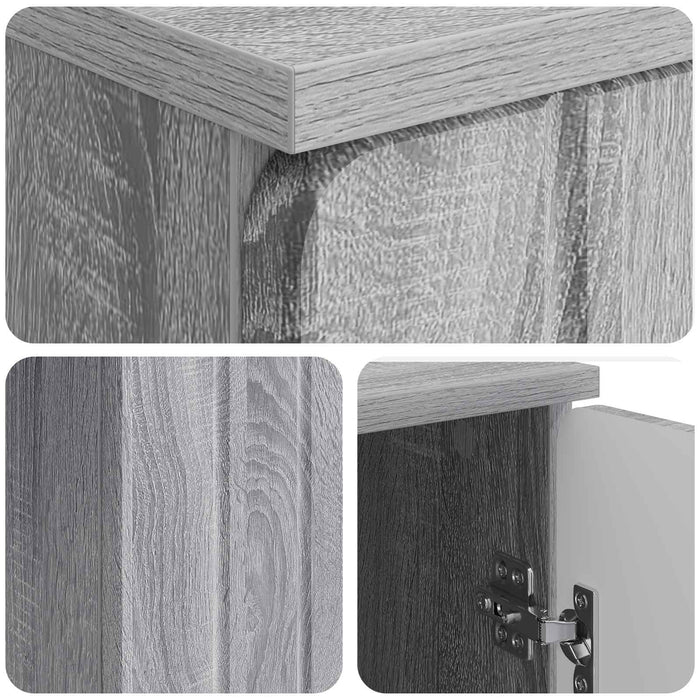 Birou cu raft Sonoma gri 142,5 x 50 x 75 cm Lemn prelucrat - WALTI WALTI