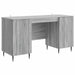 Birou cu raft Sonoma gri 142,5 x 50 x 75 cm Lemn prelucrat - WALTI WALTI