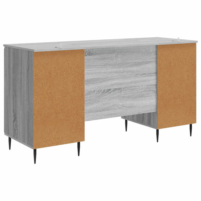 Birou cu raft Sonoma gri 142,5 x 50 x 75 cm Lemn prelucrat - WALTI WALTI