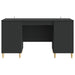 Birou cu raft cu ușă Negru 142,5 x 50 x 75 cm Lemn prelucrat - WALTI WALTI