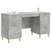 Birou cu raft Gri Beton 142,5 x 50 x 75 cm Lemn prelucrat - WALTI WALTI