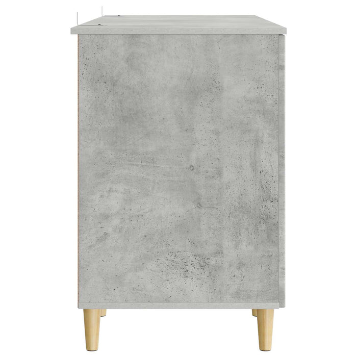 Birou cu raft Gri Beton 142,5 x 50 x 75 cm Lemn prelucrat - WALTI WALTI