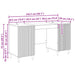 Birou Alb foarte lucios 142,5 x 50 x 75 cm Lemn prelucrat - WALTI WALTI