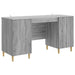 Birou cu raft Sonoma gri 142,5 x 50 x 75 cm Lemn prelucrat - WALTI WALTI