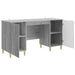 Birou cu raft Sonoma gri 142,5 x 50 x 75 cm Lemn prelucrat - WALTI WALTI