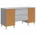 Birou cu raft Sonoma gri 142,5 x 50 x 75 cm Lemn prelucrat - WALTI WALTI