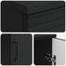 Birou cu raft cu ușă Negru 142,5 x 50 x 75 cm Lemn prelucrat - WALTI WALTI