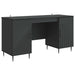 Birou cu raft cu ușă Negru 142,5 x 50 x 75 cm Lemn prelucrat - WALTI WALTI