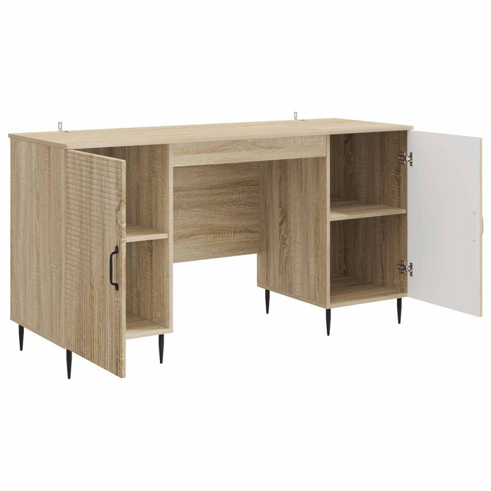 Birou cu raft Stejar Sonoma 142,5 x 50 x 75 cm Lemn prelucrat - WALTI WALTI