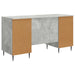 Birou cu raft Gri Beton 142,5 x 50 x 75 cm Lemn prelucrat - WALTI WALTI