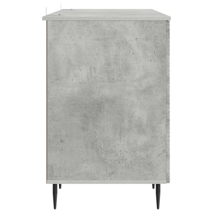 Birou cu raft Gri Beton 142,5 x 50 x 75 cm Lemn prelucrat - WALTI WALTI