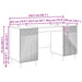 Birou Alb foarte lucios 142,5 x 50 x 75 cm Lemn prelucrat - WALTI WALTI