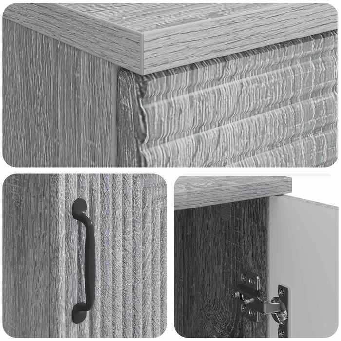 Birou cu raft Sonoma gri 142,5 x 50 x 75 cm Lemn prelucrat - WALTI WALTI