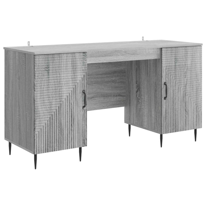 Birou cu raft Sonoma gri 142,5 x 50 x 75 cm Lemn prelucrat - WALTI WALTI