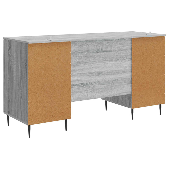 Birou cu raft Sonoma gri 142,5 x 50 x 75 cm Lemn prelucrat - WALTI WALTI