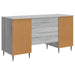 Birou cu raft Sonoma gri 142,5 x 50 x 75 cm Lemn prelucrat - WALTI WALTI