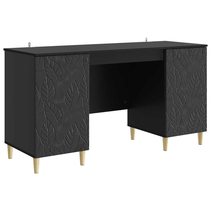 Birou Negru Lemn prelucrat 142,5 x 50 x 75 cm - WALTI WALTI