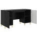 Birou Negru Lemn prelucrat 142,5 x 50 x 75 cm - WALTI WALTI