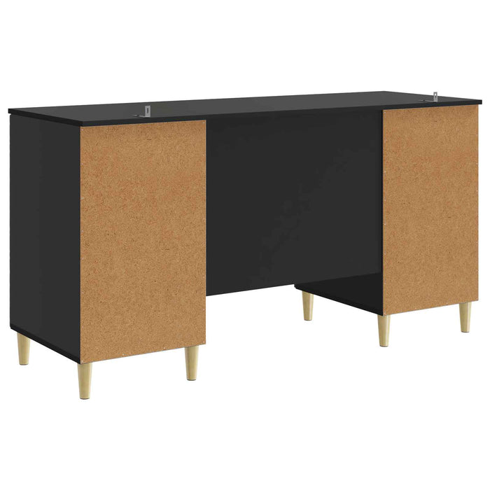Birou Negru Lemn prelucrat 142,5 x 50 x 75 cm - WALTI WALTI