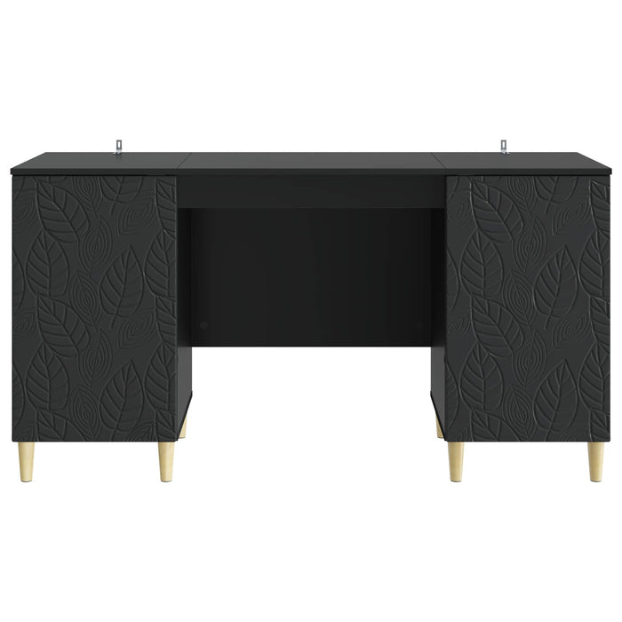 Birou Negru Lemn prelucrat 142,5 x 50 x 75 cm - WALTI WALTI