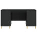 Birou Negru Lemn prelucrat 142,5 x 50 x 75 cm - WALTI WALTI