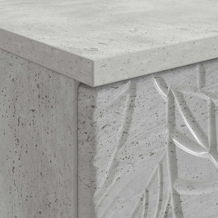 Birou Gri Beton Lemn prelucrat 142,5 x 50 x 75 cm - WALTI WALTI
